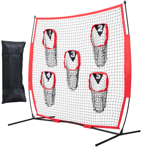 Fußball Wurfnetz 213x213cm Mit 5 Zieltaschen - Training Für Teenager & Profis