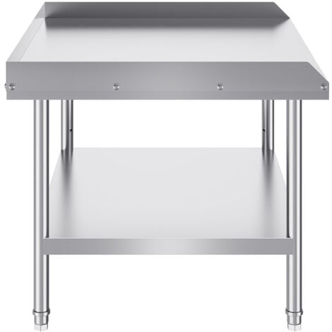 VEVOR Edelstahl Arbeitstisch 76x61cm - Kommerzieller Küchentisch Mit Rädern