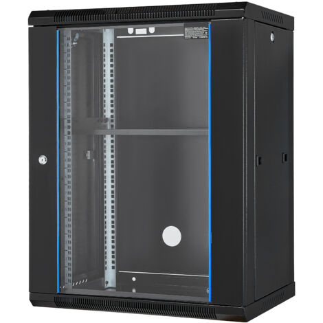 Tecmojo 6U Serverschrank Wandmontage – Abschließbar, Mit Glasfront & Kühlventilator
