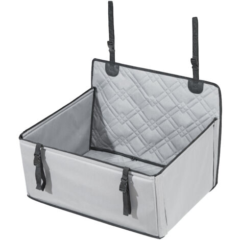 Mophorn Hundeautositz, hochwertiges wasserdichtes Design für Haustiere, ideal für kleine bis große Hunde bis 22 kg, mit Sicherheitsleine und -rahmen, grau