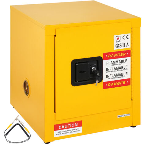 Mophorn Sicherheitsschrank für brennbare Flüssigkeiten, 11 Gallonen, Lagerschrank für brennbare Flüssigkeiten aus kaltgewalztem Stahl, 16,9 x 16,9 x 18,2 Zoll, explosionsgeschützt