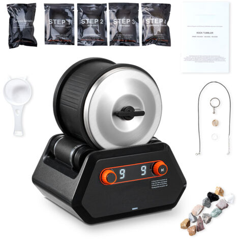 Steintrommel Set 1.8kg - Rock Tumbler Mit 9-Gang Motor & Timer