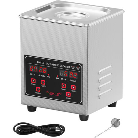 Mophorn 1,3 l Ultraschallreiniger, 50 W mit Timer und Heizung, 40 kHz digitale Reinigungsmaschine für Schmuck, Uhren, Brillen, Industrieteile, Werkzeuge