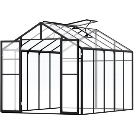 Gewächshaus Für Den Garten – 142 X 142 X 198 Cm, PE-Abdeckung Mit 2 Netzenfenstern & Rolltür, 3 Etagen, Inkl. Anker