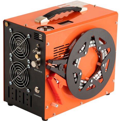 Tragbarer PCP-Luftkompressor Mophorn 4500PSI/30Mpa mit eingebautem Spannungswandler, Auto-Stopp, DC12V/AC230V, öl- und wasserfreie Pumpe für Luftgewehre, Paintball und Tauchflaschen