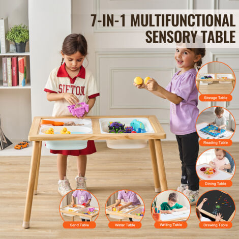 Sand- & Wassertisch Aus ABS-Kunststoff – Mit Zubehörset Für Drinnen & Draußen – Fördert Motorik & Kreativität – Ideal Für Strand, Garten & Co.