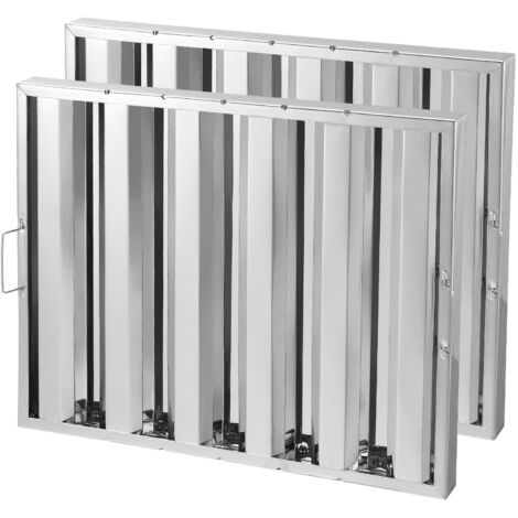 VEVOR Dunstabzugshaubenfilter Edelstahl – 6er-Pack, 393x493x45 Mm, 3 Rillen, Für Gewerbeküchen