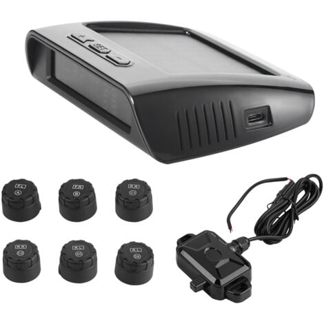 Vocdikficy TPMS Reifendruck-Kontrolle - Solarbetrieben Mit 4 Sensoren