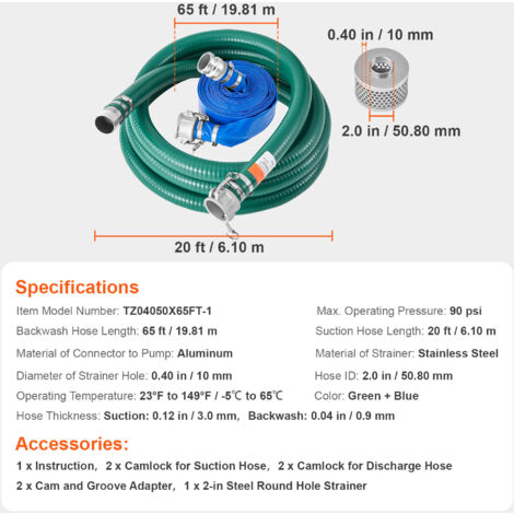 Haodream Wasserpumpensieb – 1/2 Zoll Schlauchanschluss – 50 Mesh Edelstahl – Aufschraubbar – Für Boote, Wohnmobile & Garten