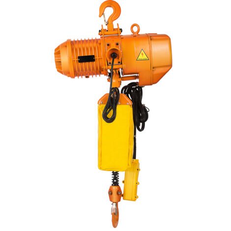 Mophorn Elektrischer Kettenzug von, 2200 lbs Tragkraft, 13 ft Hubhöhe, 11 ft/min Geschwindigkeit, 230 V, einphasiger Brückenkran mit G80-Kette, 10,8 ft Kabelfernbedienung für Garage