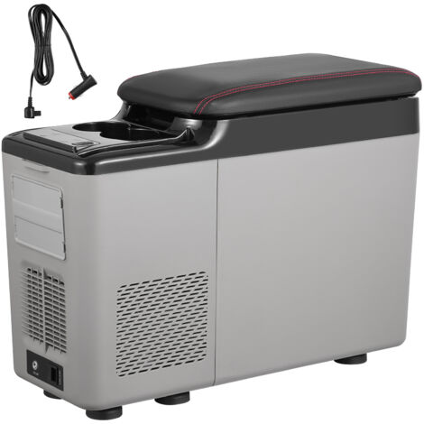 Mophorn Autokühlschrank, tragbarer 12-Volt-Auto-Armlehnenkühlschrank, 15-l-Einzelzonen-Gefrierschrank, -4℉-68℉ einstellbar, 12/24 V DC & 100-240 V AC Kompressorkühler für Outdoor-Abenteuer und Camping