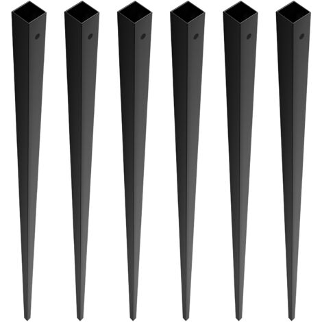 Mophorn Metallbaluster für Treppen, 44 x 0,5 Zoll quadratische dekorative Geländerspindeln aus Aluminiumlegierung, 11er-Packung Deckbaluster mit Schrauben (1/5)