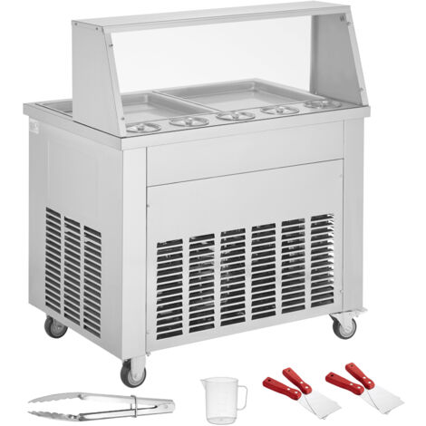 VEVOR Eisrollen-Maschine – 28x24x2 Cm Pfanne Mit Kompressor Für Frozen Yogurt & Co.