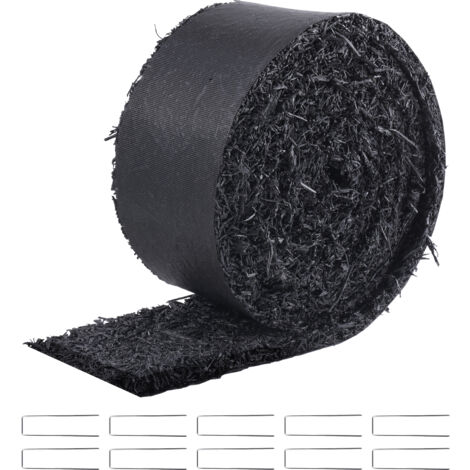 Mophorn-Gummimulch für die Landschaftsgestaltung, 120 x 4,5 Zoll Recyclingmatte, sieht natürlich aus, verhindert Unkraut und Schlamm, für Gärten, Pflanzen, Blumenbeete