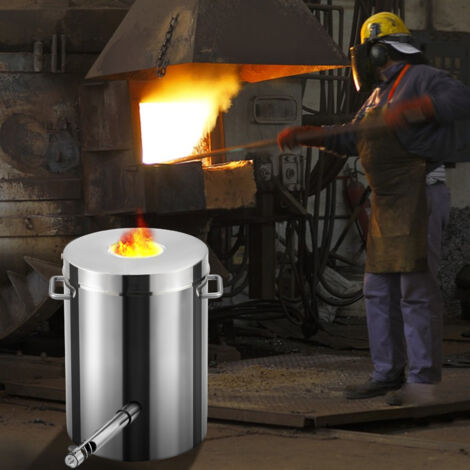 CANALHOUT Propan Schmelzofen Set 9kg - Mit Tiegel & 2 Zangen Für Metallschmelze