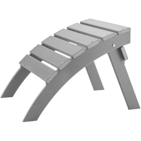 Mophorn 21,5L x 18,9B x 14,8H Zoll HDPE klappbarer Adirondack-Hocker, wetterfeste Fußstütze für Adirondack-Stuhl, ideal für Veranda, Pool, Rasen, Hinterhof, grau (1/5)