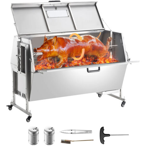 Asador Giratorio XXL Para Cordero, Pollo O Cochinillo – Modelo Taunus, Acero Inoxidable (18kg)