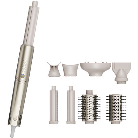 Mophorn 8-in-1-Lockenstab, 1,25-Zoll-Lockenstab-Set aus Keramik mit 2 Zylindern, 2 Bürsten, 4 Düsen für trockenes/glattes/lockiges/voluminses Haar, Lockenstab für langes, mittellanges und kurzes Haar (1/5)