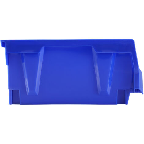 Mophorn 12er-Pack Kunststoff-Aufbewahrungsbehälter, 11" x 5" x 5" hängende stapelbare Organizer-Behälter, strapazierfähig für Schrank, Küche, Büro, Speisekammer, Blau/Rot (1/5)