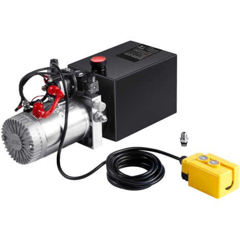 Mophorn 12 Quart Hydraulikpumpe, einfachwirkende Kippanhängerpumpe, 0,91 GPM, 3200 PSI max. Druck, DC 12 V Antriebseinheit zum Anheben von Autos
