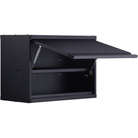 Mophorn Metal Storage Cabinet, 120lbs Tragfähigkeit pro Regal, 20'' hoch Wandmontage Pulverbeschichtung Stahl Garage Schrank mit verstellbaren Regal, drücken=