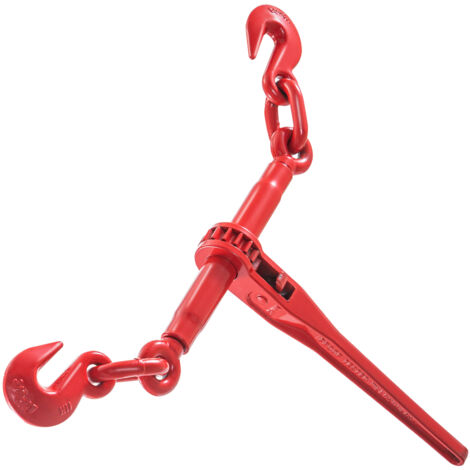 Mophorn 9.215 lbs 3/8" – 1/2" Ratschenbinder mit G70-Haken, einstellbare Länge für Ketten der Güteklasse 70-80, Festzurren und Transportieren, 2er-Pack, rot (1/5)