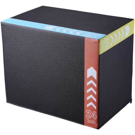 Mophorn 3-in-1 Plyometrische Sprungbox, 30/24/20 Zoll Baumwoll-Plyo-Box, Fitness- und Beweglichkeitstrainingsplattform, rutschfeste Übungs-Step-Up-Box für Konditionstraining im Heim-Fitnessstudio
