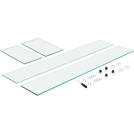 Mophorn-Windschutz aus Glas für rechteckigen Feuertisch 924 x 417 x 191 mm. 8 mm dickes, robustes gehärtetes Glas. Mit Halterung aus hartem Aluminium und Gummifüßen. Einfache Montage.