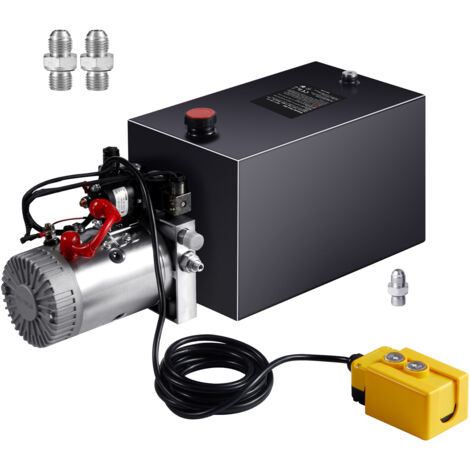 Mophorn 15 Quart Hydraulikpumpe, doppeltwirkendes Aggregat, 0,91 GPM, 3200 PSI max. Druck, DC 12 V Hydraulikpumpe für Kippanhänger, Autohebebühne