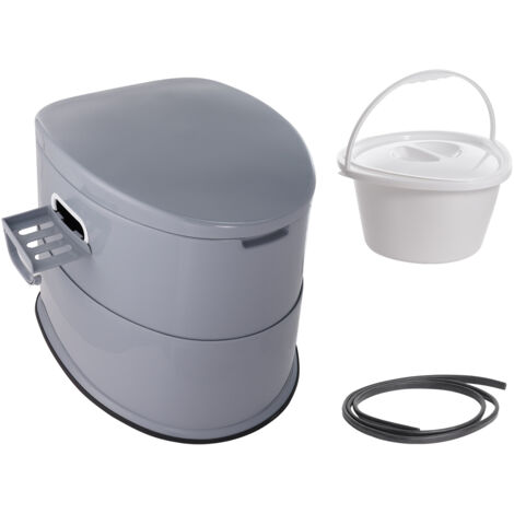 Mophorn Tragbare Toilette von für Camping, 1,3 Gallonen großer Toilettenstuhl mit abnehmbarem Inneneimer, herausnehmbarem Papierhalter, Doppeldeckel für den Einsatz im Freien