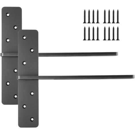 Mophorn Regalhalterungen, 2 Stück, Tragkraft 90 kg, 355,6x73,5x304,8 mm, robuste Stahlhalterungen für Regale, schwebende Halterungsbeschläge für Arbeitsplatten inklusive Schrauben (1/5)