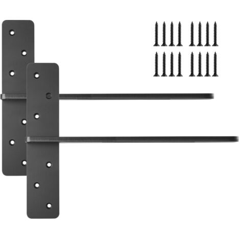 Mophorn Regalhalterung, 2 Stück, Tragkraft 90 kg, Schwerlast Regalträger 406,4x73,5x304,8 mm, Stahlhalterungen für Regale, Wandmontage-Beschläge für Arbeitsplatten inklusive Schrauben