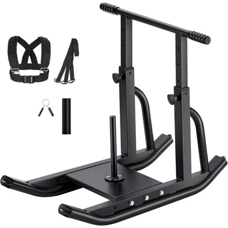 Mophorn Stahl-Gewichtsschlitten für Fitnesstraining, Trainingsschlitten mit verstellbarem Griff für sportliche Schnelligkeits- und Kraftübungen, kompatibel mit 25/51 mm Gewichtsscheiben, Schwarz