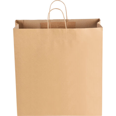 Papiertragetasche, "Pizzabag", 36+31x36cm, Kraft, Braun VPE: 125 St. – GmbH