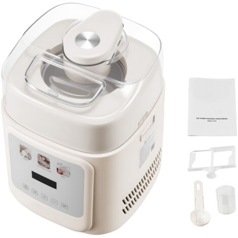 Mophorn Automatische Eismaschine mit integriertem Kompressor, 1 L Fassungsvermögen, kein vorheriges Einfrieren erforderlich. Gelato- und Eiscreme-Hersteller mit 4 Modi, elektrisches Gerät für Frozen