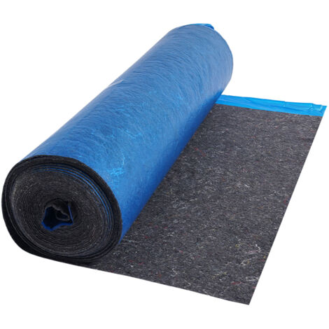 Mophorn Bodenunterlagenrolle, 9,3 m² Deckkraft, 3 mm dicke Polsterung mit integrierter Dampfsperre, strapazierfähige Faser + PE-Folie, Geräuschreduzierung und Schalldämmung, geeignet für Vinyl (1/5)