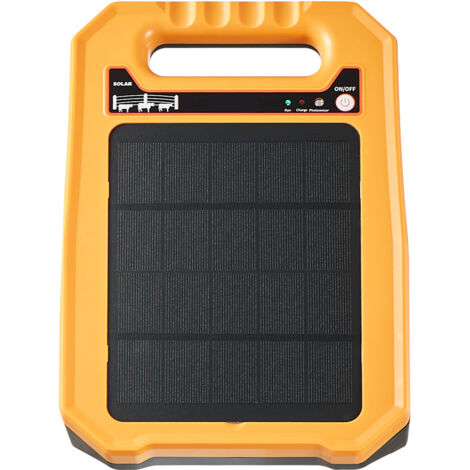Mophorn Solarbetriebenes Elektrozaungerät, 0,3 J, 8 kV, 3 km Reichweite, wetterfestes Zaun-Energizer-Set, 7 Tage Laufzeit, ideal für Tiere, Geflügel und Gartensicherung