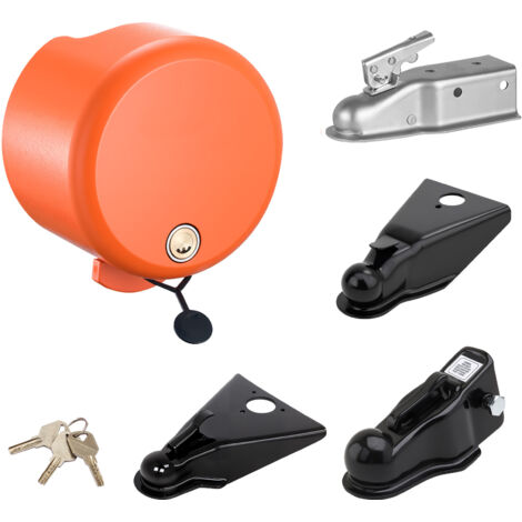 Mophorn Anhängerschloss, geeignet für flache Kugelkupplungen mit 47,5 mm, 50,8 mm und 58,7 mm, Diebstahlsicherung mit 4 Schlüsseln, Sicherheitsschloss für Wohnmobile, Anhänger und Boote (1/5)