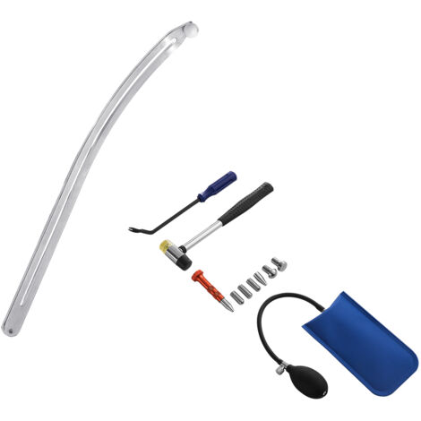 Mophorn Dellenentfernung Werkzeugset für Autokotflügelschäden, inklusive gebogener Stange, Brechstange, Gummihammer, Airbag und abnehmbaren Reparaturstiften mit Ersatzköpfen (1/5)