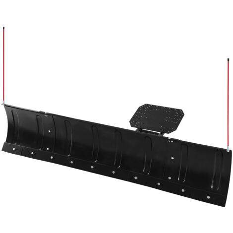 Mophorn Schneeschild 109/182 cm, abnehmbares Schneepflug-Set, universell montierbarer Schneeschieber mit Gummiklappen, Stahlklinge, geeignet für die meisten UTVs und ATVs (1/5)