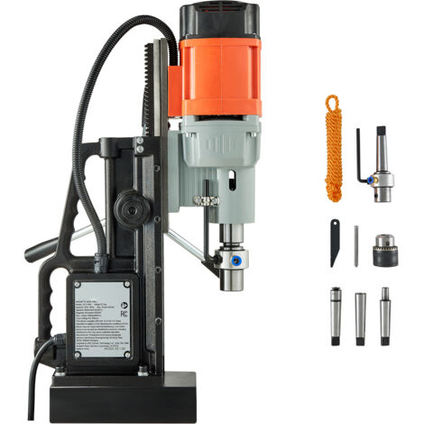 Mophorn Magnetbohrmaschine 1,5 kW, 60 mm Bohrkapazität, 13000 N Haftkraft, mit Morsekegel und variabler Drehzahl, geeignet für M3-M16 Gewindeschneiden auf Metalloberflächen für Heimwerker (1/5)