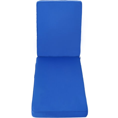 Mophorn Deckchair Auflagen, 1830x533x75 mm, Liegenauflagen für den Außenbereich, wasserabweisend & farbbeständig, Sonnenliegen-Kissen mit Befestigungsbändern, dicke Polster, blau (1/5)