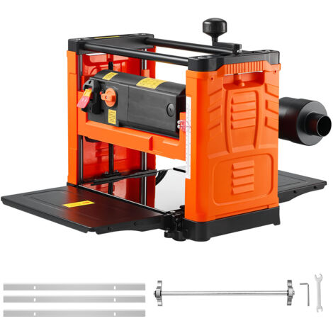 Mophorn Dickenhobel mit 2 Geschwindigkeiten, 330 mm breiter Arbeitstisch, Hobelmaschine mit drei Klingen, 2000 W Leistung, 23500 U/min, leistungsstarker Motor, Doppelrollen und Überrollschutz
