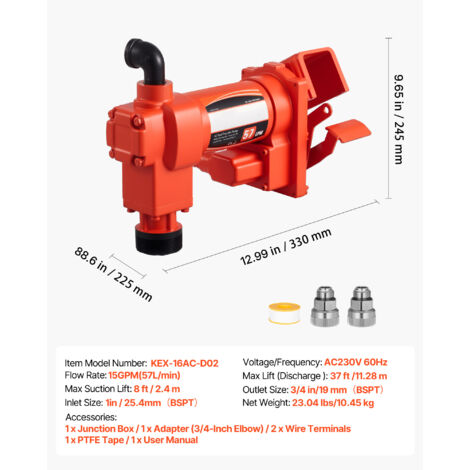 SWANGET Kraftstoff-Transferschlauch, 1,9 Cm NPT, 3 M – Für Diesel, Benzin, Kerosin