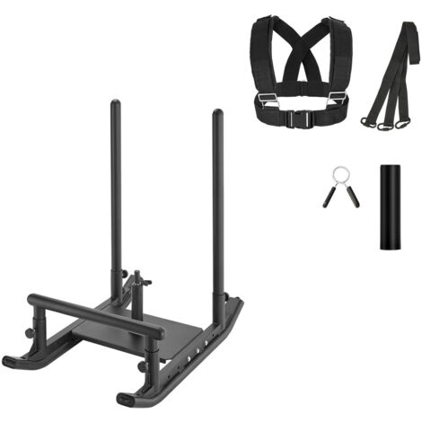 Mophorn Gewichtsschlitten für Krafttraining und Geschwindigkeitstraining, Fitnessgerät mit Griffen, geeignet für 25/51 mm Gewichtsscheiben, Schwarz