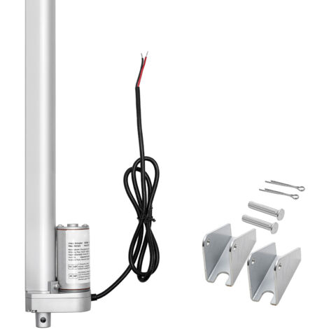 Mophorn 12-V-Linearantrieb, 250 mm Hubmotor mit 15 mm/s Geschwindigkeit, 1000 N Kraft, IP54-Schutz und Montagehalterung, geeignet für Hubschreibtische, Liegestühle und Fenster- oder Türöffner