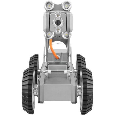 Mophorn Inspektionsroboter mit 120 m Reichweite, Rohrkamera mit 2 MP Front-/Rückkamera & Touchscreen-Tablet, IP68-Design mit Beleuchtung & Entfernungszähler für industrielle Rohrleitungen