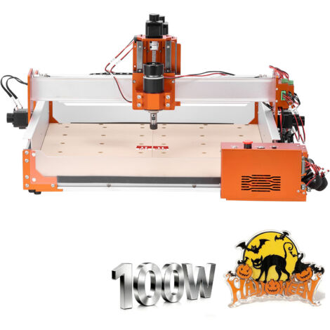 Mophorn CNC-Fräsmaschine mit 100-W-Spindel, 3-Achs-Graviergerät, Arbeitsbereich 400x400x95 mm, Holzfräse mit Linearführung und Aluminiumgehäuse, ideal zum Gravieren und Schneiden von Holz und Acryl