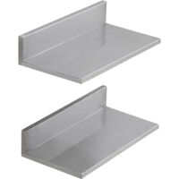 Mophorn 8,6" x 16" Edelstahlregal – Wandmontage mit Spritzschutz, 20 kg Tragkraft, strapazierfähig für Restaurant, Küche, Bar, Zuhause und Hotel
