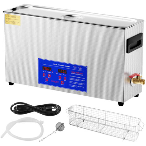 Mophorn Pulitore per armi ad ultrasuoni 10L, macchina per la pulizia digitale da 300 W con riscaldatore e timer, pulitore ad ultrasuoni da 40 kHz per parti di armi, proiettili, forniture militari